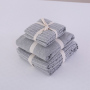 4 Piece Suit Bedding Set 100% Cotton, Japanese Knit Striped Bedsheets Bedding Sets/
