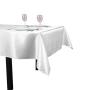 Custom 145 x 320 cm  Rectangular White Satin Tablecloth for Wedding Banquet The Best Choice for party