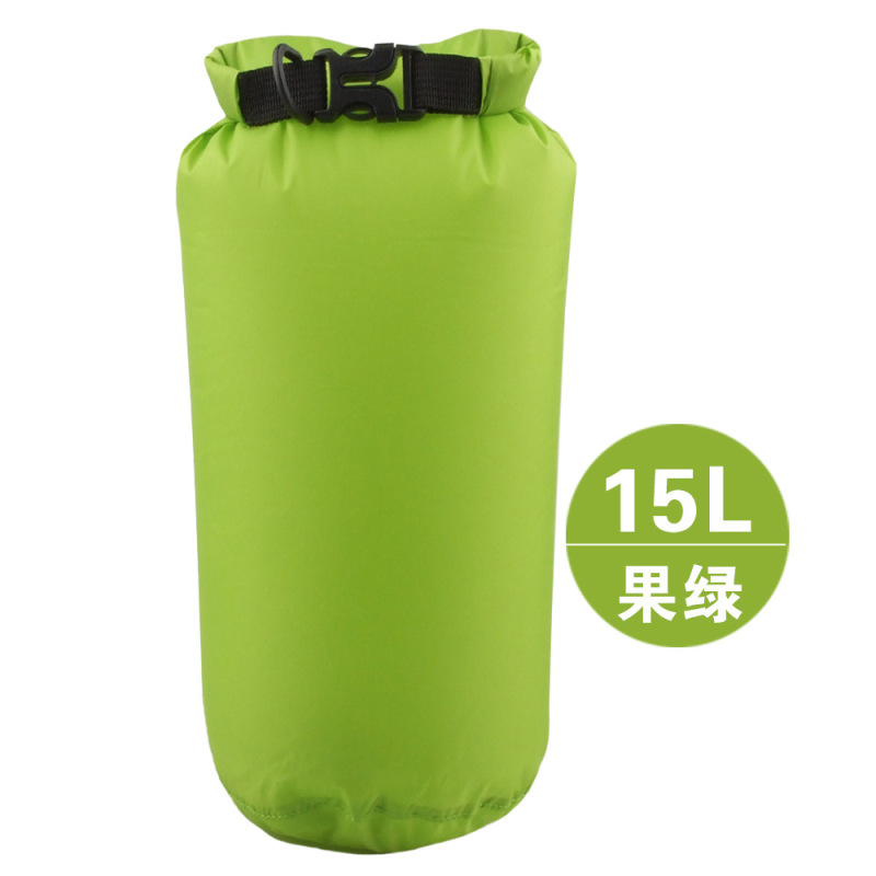 Amazon 190T polyester taffeta Outdoor rafting waterproof 15L Portable Compression Swimming package moisture-proof storage bag