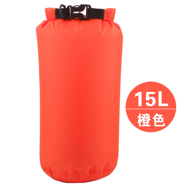 Amazon 190T polyester taffeta Outdoor rafting waterproof 15L Portable Compression Swimming package moisture-proof storage bag