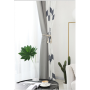 2019 Top Quality 100% Polyester Online Store Black White Striped Curtains Printed