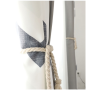 2019 Top Quality 100% Polyester Online Store Black White Striped Curtains Printed