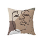 Hot Selling Abstract Human Face Line Girl Home Decorative Cushion Cover, Modern Design Square Cafe Pillow Cushion Cover/
