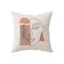 Hot Selling Abstract Human Face Line Girl Home Decorative Cushion Cover, Modern Design Square Cafe Pillow Cushion Cover/