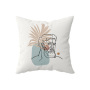 Hot Selling Abstract Human Face Line Girl Home Decorative Cushion Cover, Modern Design Square Cafe Pillow Cushion Cover/