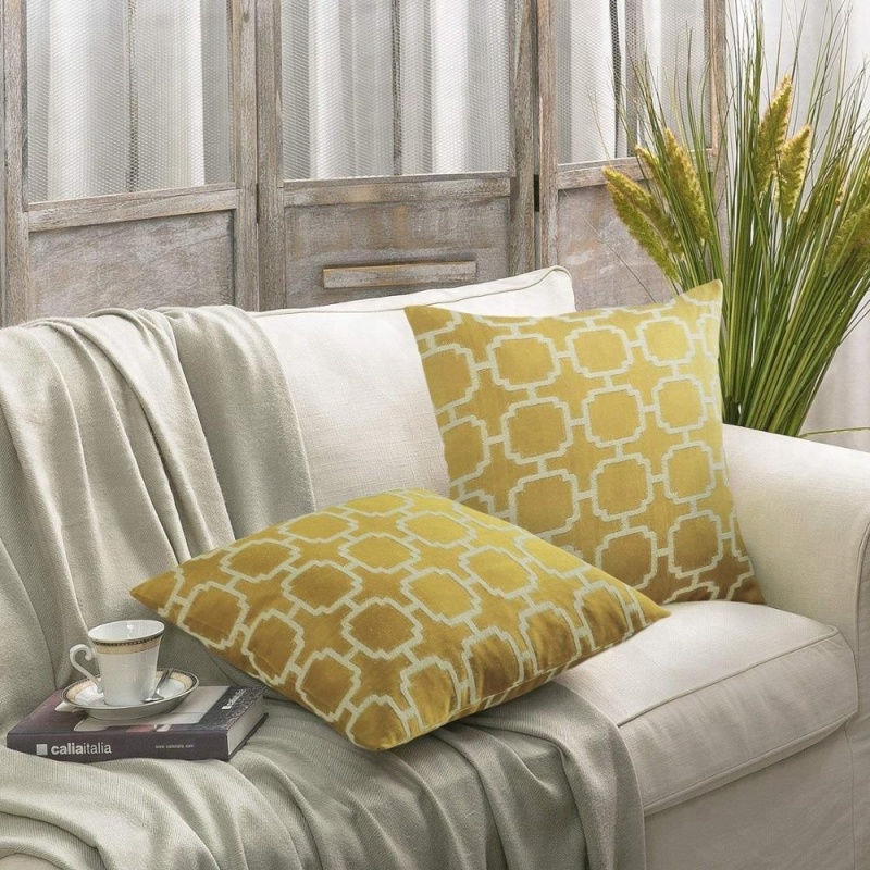 Custom new fashion square home decor luxury linen print cushion cover