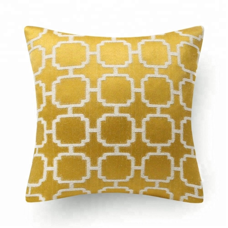 Custom new fashion square home decor luxury linen print cushion cover