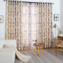 China Suppliers 100% Polyester Plants Pattern 3D printed Blackout Curtain