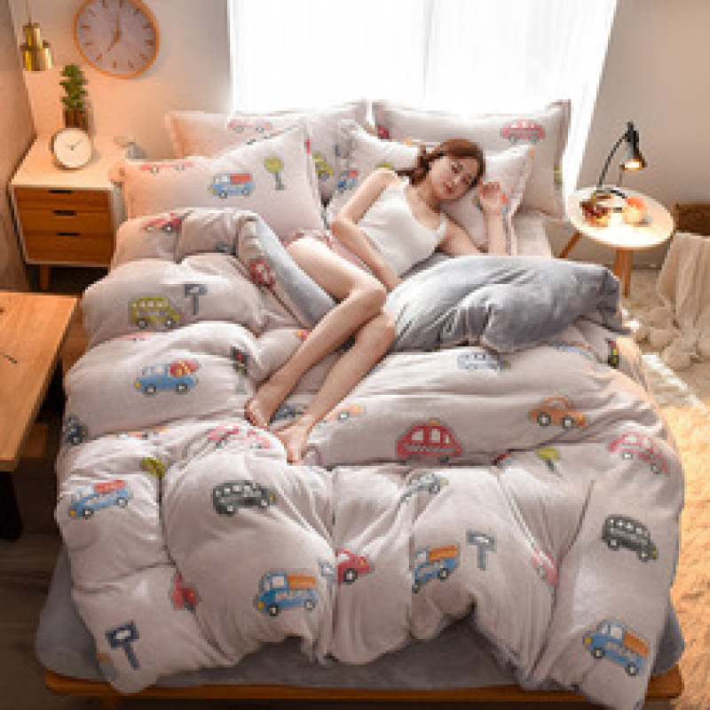 Home Children Bedding Sets 100% Cotton, Custom Printed Cotton Bedding Sets Queen Comforter