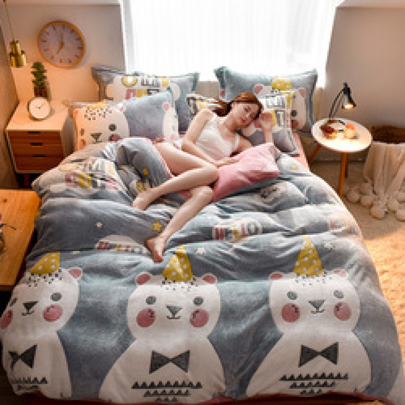 Home Children Bedding Sets 100% Cotton, Custom Printed Cotton Bedding Sets Queen Comforter