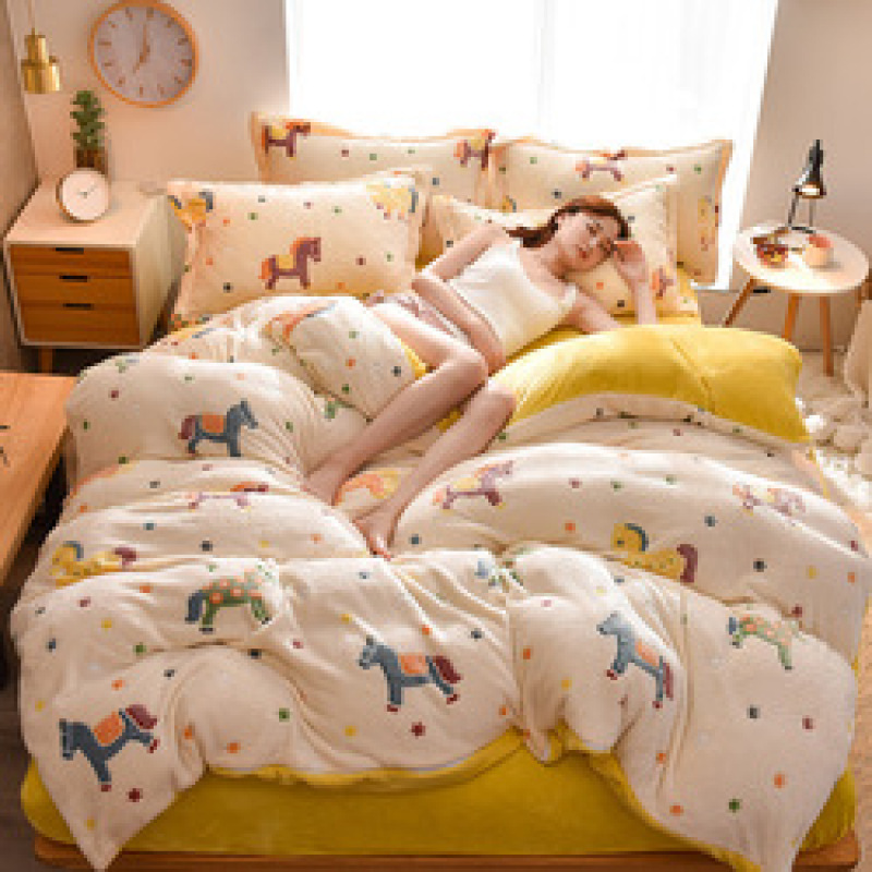 Home Children Bedding Sets 100% Cotton, Custom Printed Cotton Bedding Sets Queen Comforter