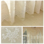 beige window curtains
