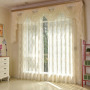 beige window curtains