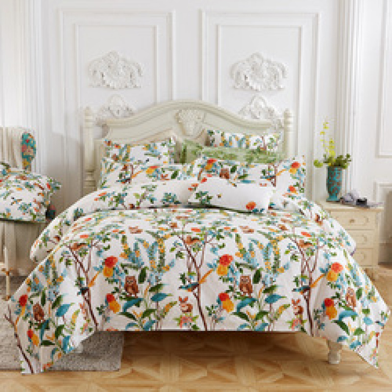 Wholesale Bedsheets Bedding Set, Stock Quilt Cover Bedding Sheet Set/ Cotton Custom Package Adult Customized Logo 100% Polyester