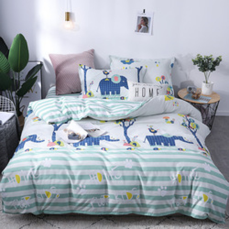 Wholesale Bedsheets Bedding Set, Stock Quilt Cover Bedding Sheet Set/ Cotton Custom Package Adult Customized Logo 100% Polyester