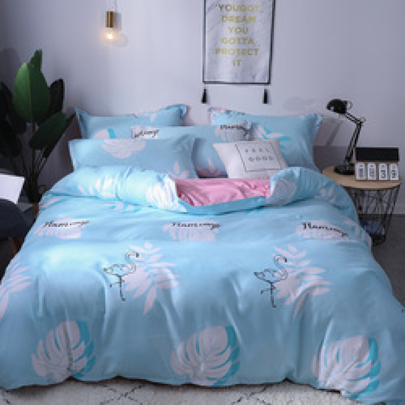 Wholesale Bedsheets Bedding Set, Stock Quilt Cover Bedding Sheet Set/ Cotton Custom Package Adult Customized Logo 100% Polyester