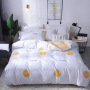 Wholesale Bedsheets Bedding Set, Stock Quilt Cover Bedding Sheet Set/ Cotton Custom Package Adult Customized Logo 100% Polyester