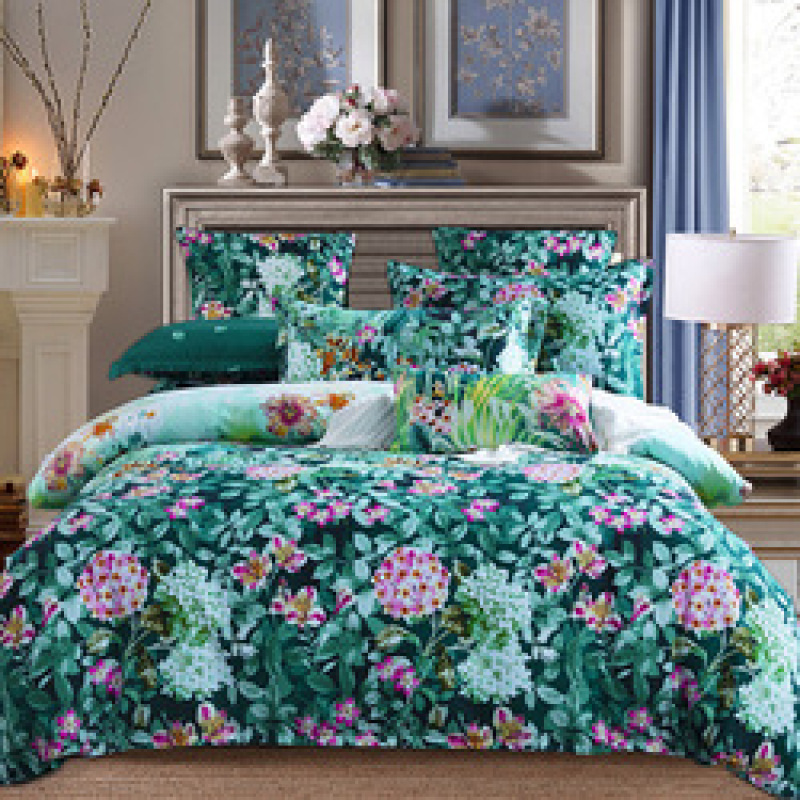 Wholesale Bedsheets Bedding Set, Stock Quilt Cover Bedding Sheet Set/ Cotton Custom Package Adult Customized Logo 100% Polyester