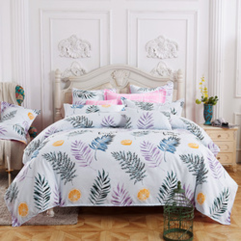Wholesale Bedsheets Bedding Set, Stock Quilt Cover Bedding Sheet Set/ Cotton Custom Package Adult Customized Logo 100% Polyester