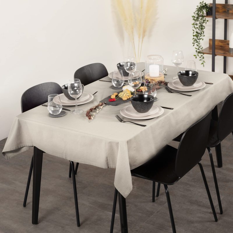 High-Quality 80 cm x 80 cm Square 100% Cotton According to Oeko-Tex 100 Made in China Modern Tablecloth for Any Occasion