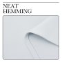 Plain European style extra long blackout curtains blackout curtain floaking coating pure white  blackout curtains 300 cm drape