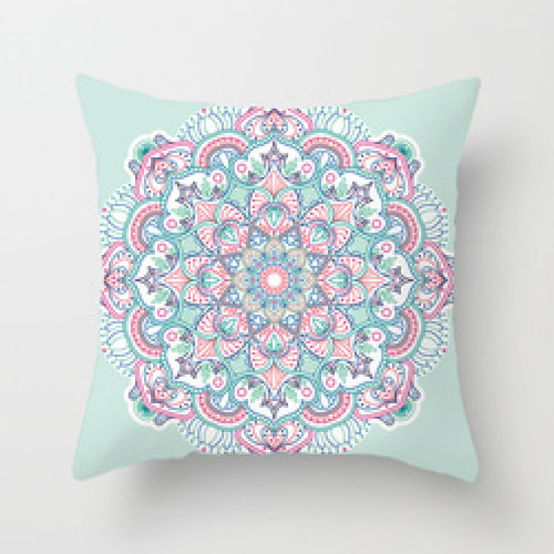 Garden Furniture Throw Pillow Cover, Retro Relax Arabic Cushion Cover/