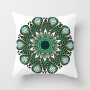 Garden Furniture Throw Pillow Cover, Retro Relax Arabic Cushion Cover/