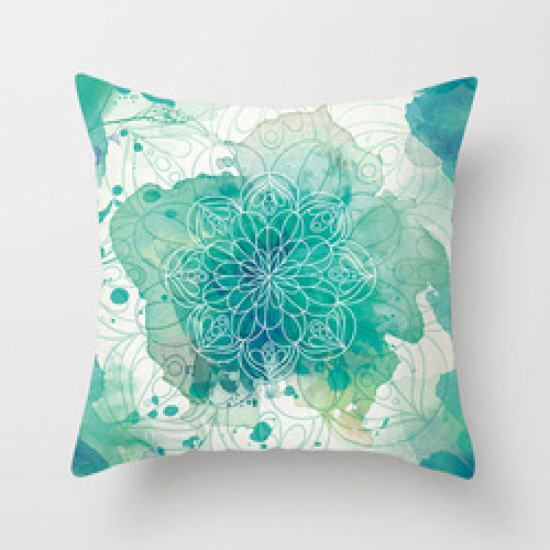 Garden Furniture Throw Pillow Cover, Retro Relax Arabic Cushion Cover/