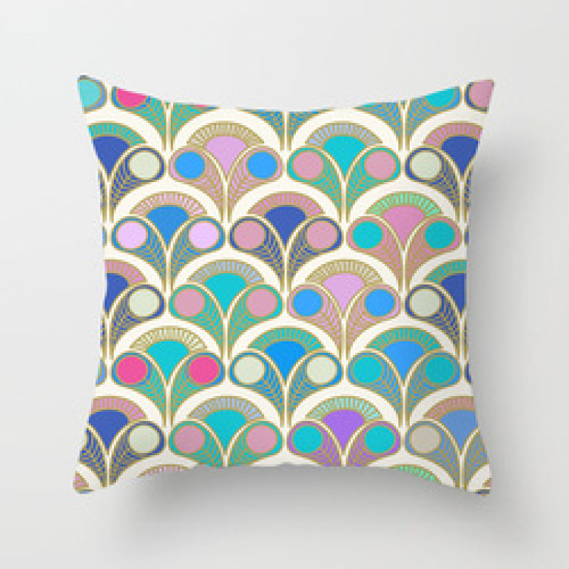 Garden Furniture Throw Pillow Cover, Retro Relax Arabic Cushion Cover/