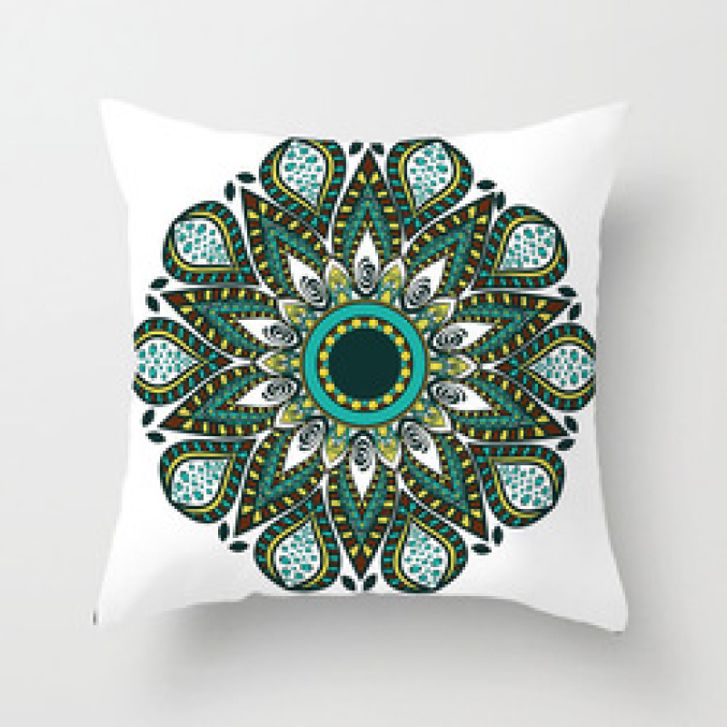 Garden Furniture Throw Pillow Cover, Retro Relax Arabic Cushion Cover/