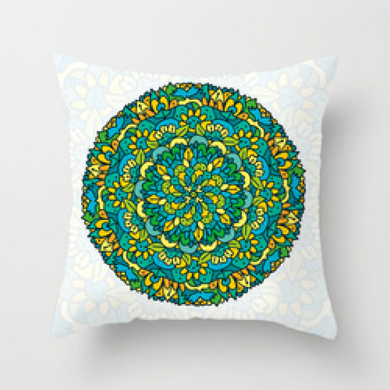 Garden Furniture Throw Pillow Cover, Retro Relax Arabic Cushion Cover/