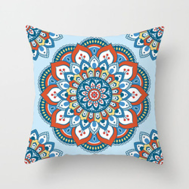 Garden Furniture Throw Pillow Cover, Retro Relax Arabic Cushion Cover/