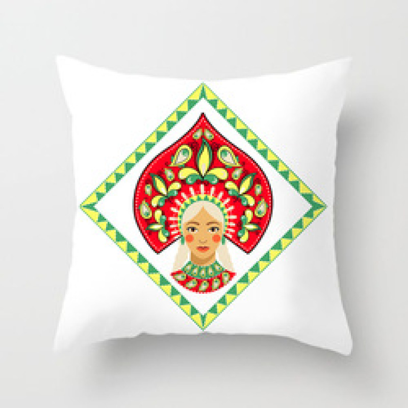 Garden Furniture Throw Pillow Cover, Retro Relax Arabic Cushion Cover/