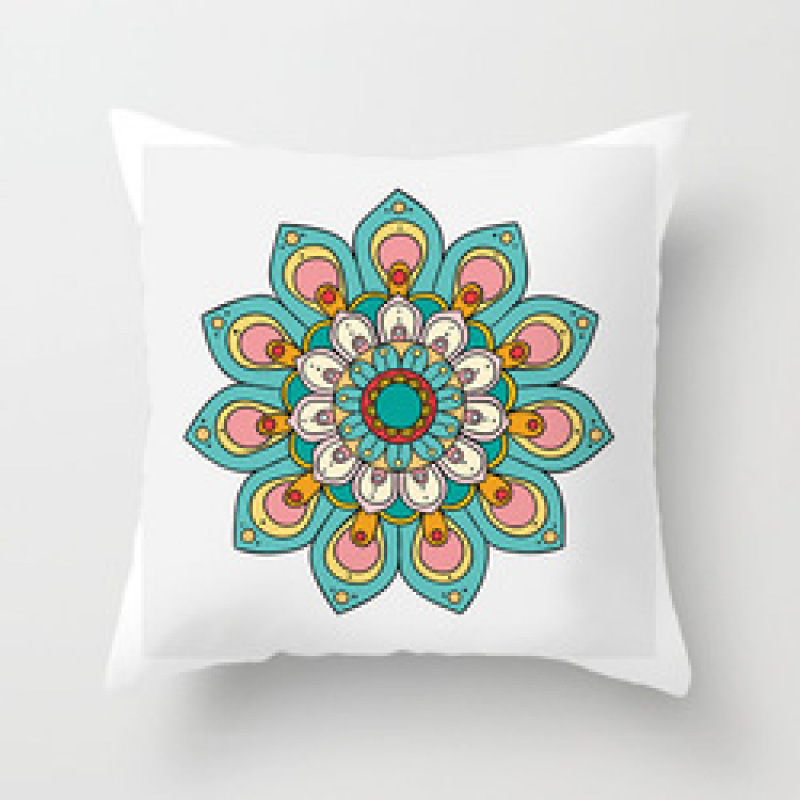 Garden Furniture Throw Pillow Cover, Retro Relax Arabic Cushion Cover/