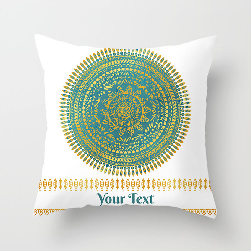 Garden Furniture Throw Pillow Cover, Retro Relax Arabic Cushion Cover/