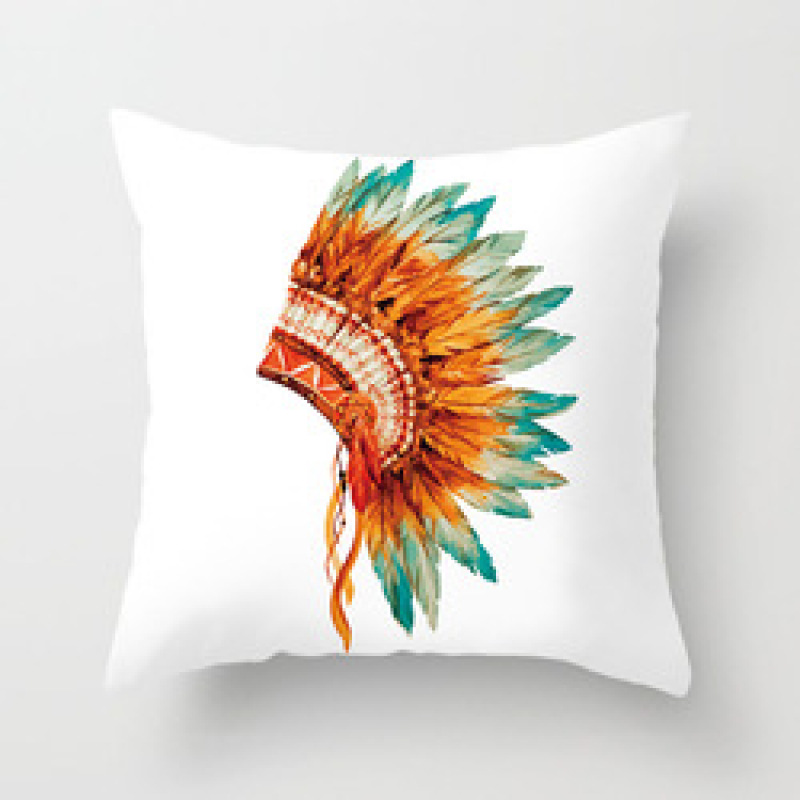 Garden Furniture Throw Pillow Cover, Retro Relax Arabic Cushion Cover/