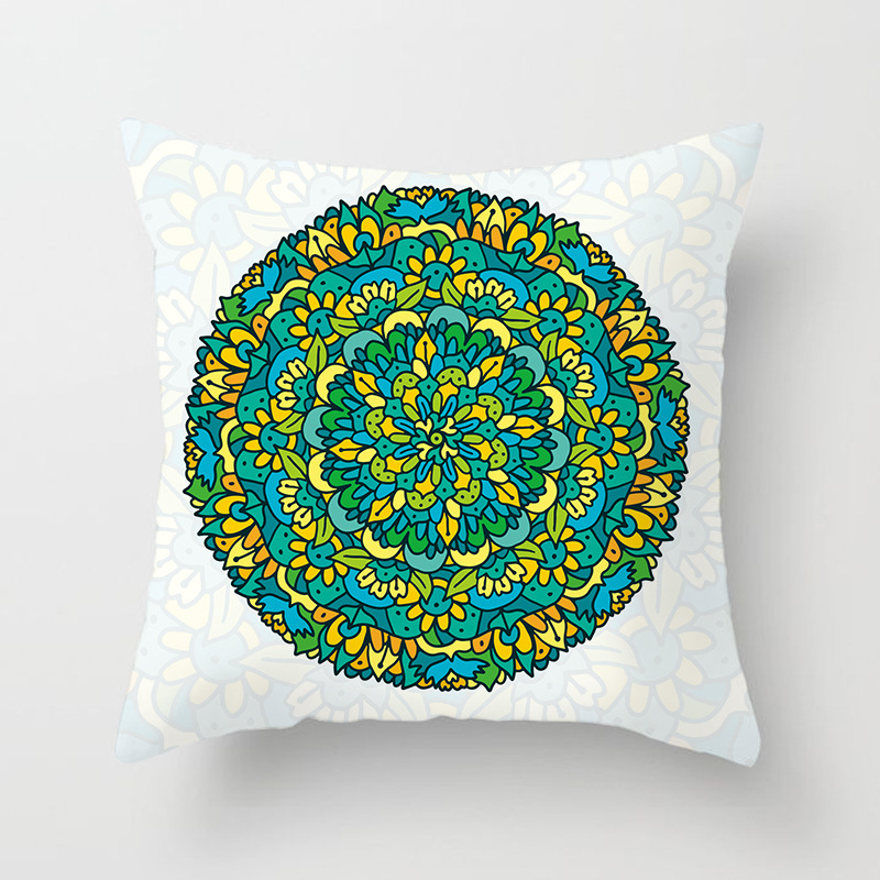 Garden Furniture Throw Pillow Cover, Retro Relax Arabic Cushion Cover/