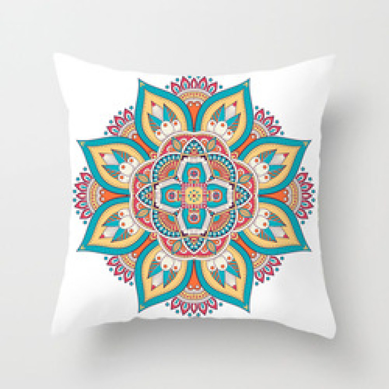 Garden Furniture Throw Pillow Cover, Retro Relax Arabic Cushion Cover/