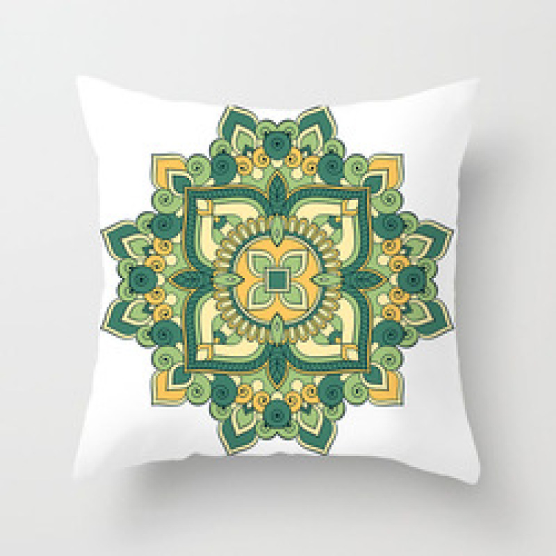 Garden Furniture Throw Pillow Cover, Retro Relax Arabic Cushion Cover/