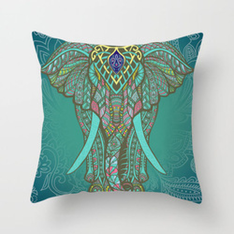 Garden Furniture Throw Pillow Cover, Retro Relax Arabic Cushion Cover/