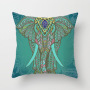 Garden Furniture Throw Pillow Cover, Retro Relax Arabic Cushion Cover/