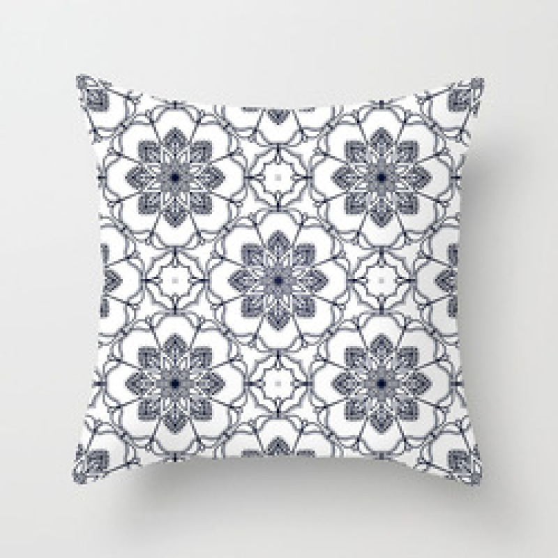 Garden Furniture Throw Pillow Cover, Retro Relax Arabic Cushion Cover/
