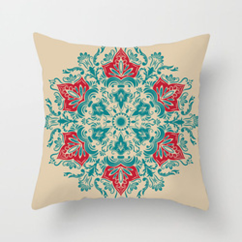Garden Furniture Throw Pillow Cover, Retro Relax Arabic Cushion Cover/