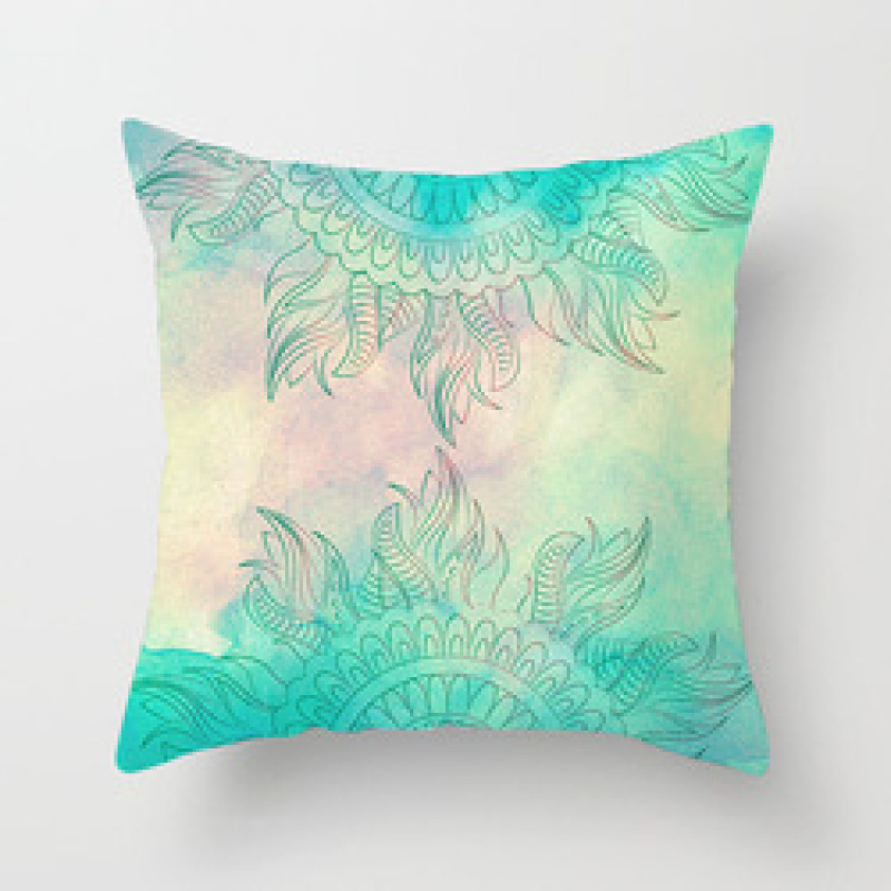 Garden Furniture Throw Pillow Cover, Retro Relax Arabic Cushion Cover/