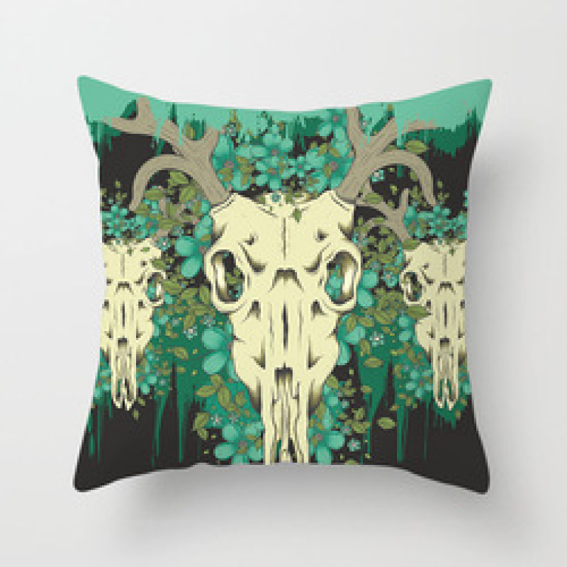 Garden Furniture Throw Pillow Cover, Retro Relax Arabic Cushion Cover/