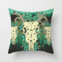 Garden Furniture Throw Pillow Cover, Retro Relax Arabic Cushion Cover/