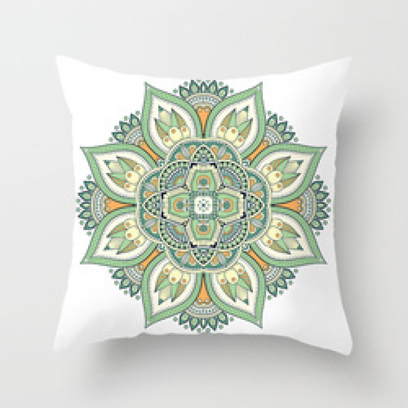 Garden Furniture Throw Pillow Cover, Retro Relax Arabic Cushion Cover/