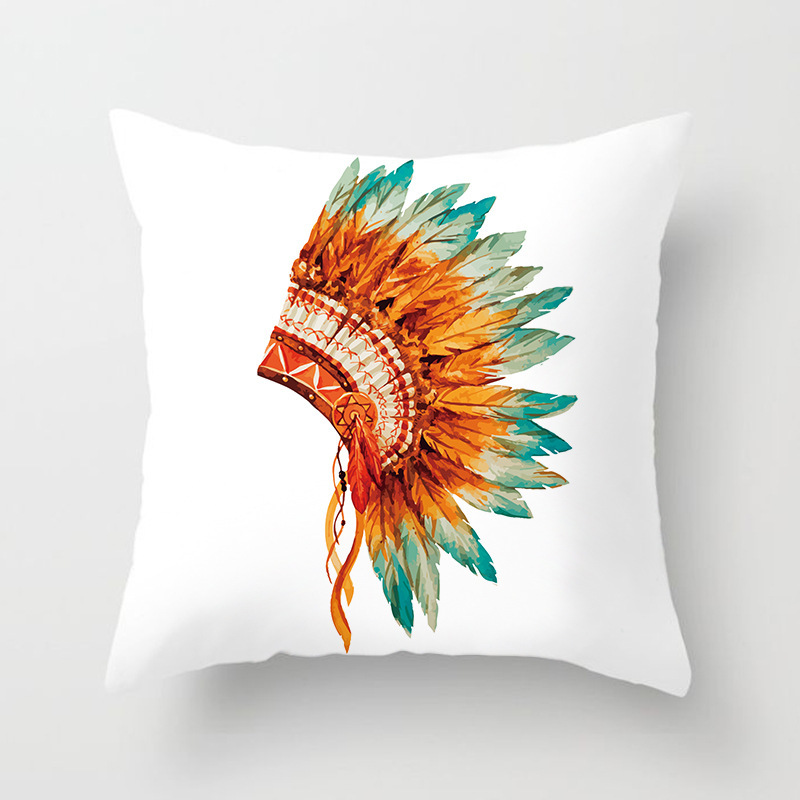 Garden Furniture Throw Pillow Cover, Retro Relax Arabic Cushion Cover/