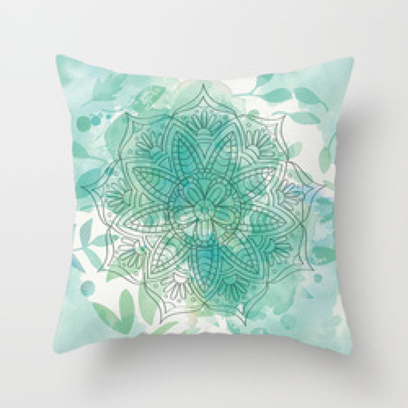Garden Furniture Throw Pillow Cover, Retro Relax Arabic Cushion Cover/