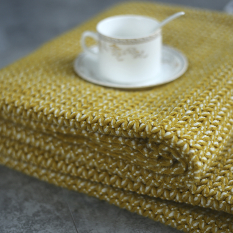New Knitted Blanket European and American Wind Wheat Napping Blanket Cover Office Air Conditioning Sofa Blanket/
